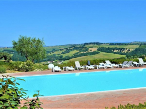 Apartment in medieval village splendid panoramic view shared swimming pool